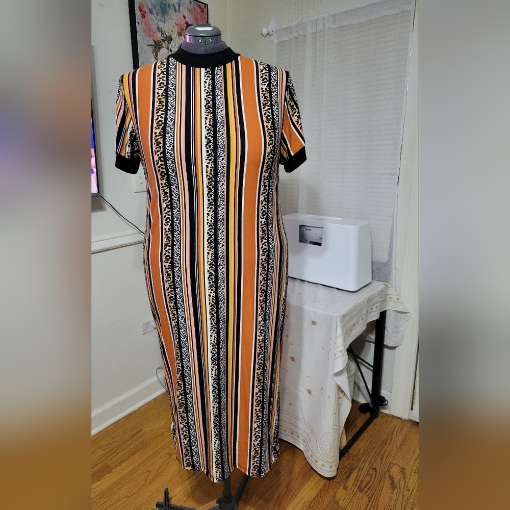 Plus Size Leopard Print Bodycon Dress